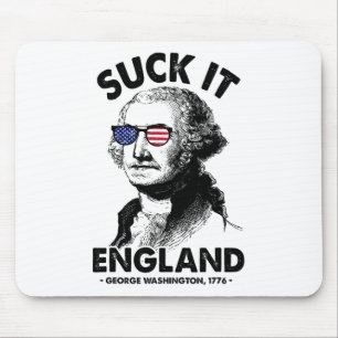 Tapis De Souris Suck It England Drôle 4 juillet George Washingto