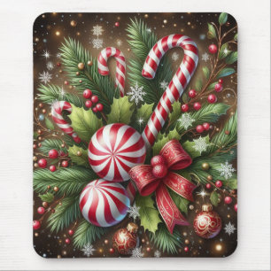 Tapis De Souris Sucre de canne classique / menthe poivrée verdure