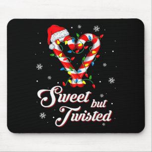 Tapis De Souris Sucré Mais Drôle Noël Canne De Bonbon De Noël Drôl