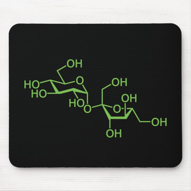 Tapis De Souris Sucrose Sugar Molecule Diagramme chimique (Devant)