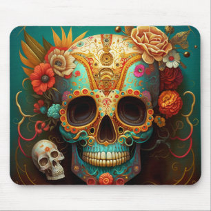 Tapis De Souris Sugar Skull Day Of The Dead