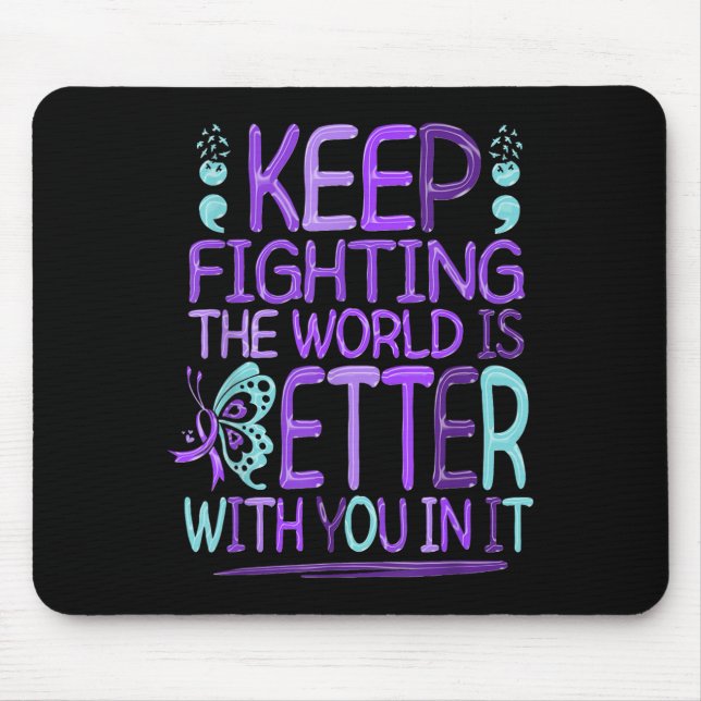 Tapis De Souris Suicide Awareness Suicide Prevention Suprt Survivo (Devant)