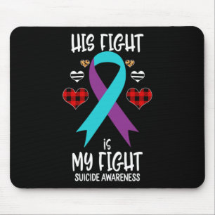 Tapis De Souris Suicide Sensibilisation Ruban Sa Lutte Est Mon Com