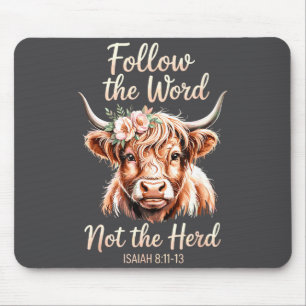 Tapis De Souris Suivez La Parole Et Non La Meute Bible Vache Chrét