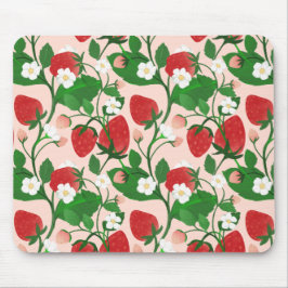 Tapis De Souris Summer Strawberry in Pink
