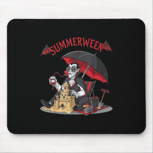 Tapis De Souris Summerween Plage Vampire Dracula Sandcastle Gothiq