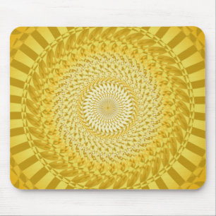 Tapis De Souris Sun Mandala en jaune