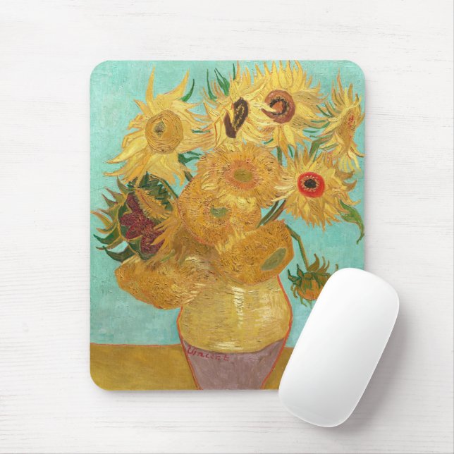 Tapis De Souris Sunflowers Vincent van Gogh (Avec souris)