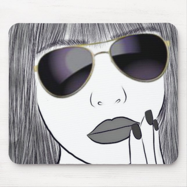 Tapis De Souris Sunglass Girl Mousepad (Devant)