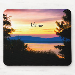 Tapis De Souris Sunrise Colorée Maine Mousepad