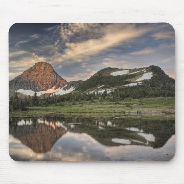 Tapis De Souris Sunrise et réflexion, Parc national des Glaciers, (Devant)