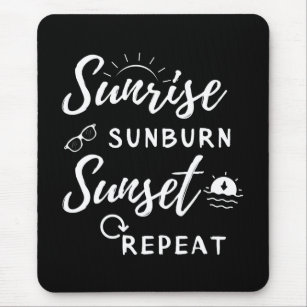 Tapis De Souris Sunrise Sunburn Sunset Répétition