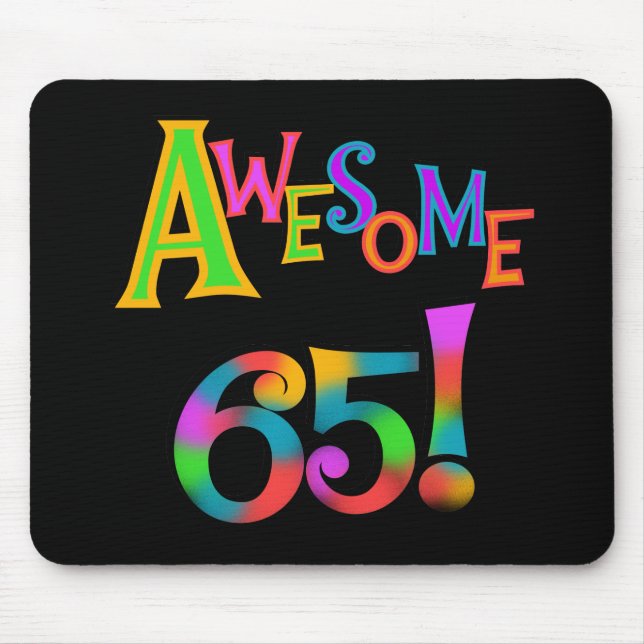 Tapis De Souris Super 65 Tshirts et cadeaux d'anniversaire (Devant)