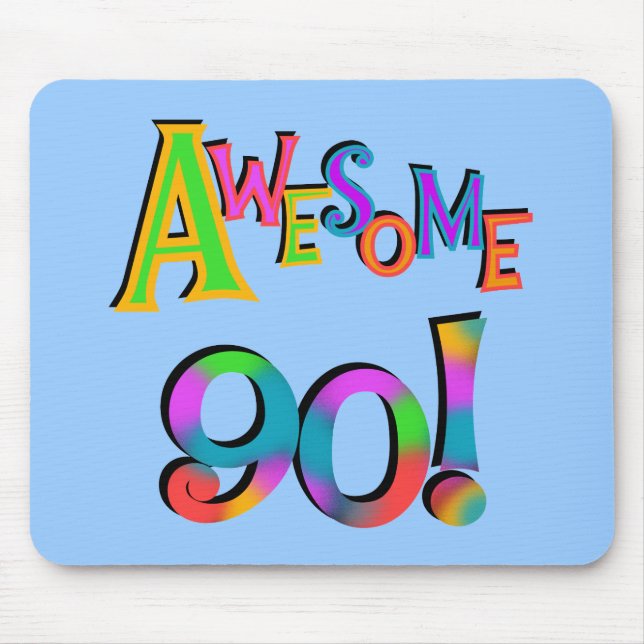 Tapis De Souris Super 90 T-shirts et Gifs Anniversaires (Devant)