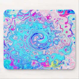 Tapis De Souris Super Abstrait Retro Robin's Oeuf Blue Swirl