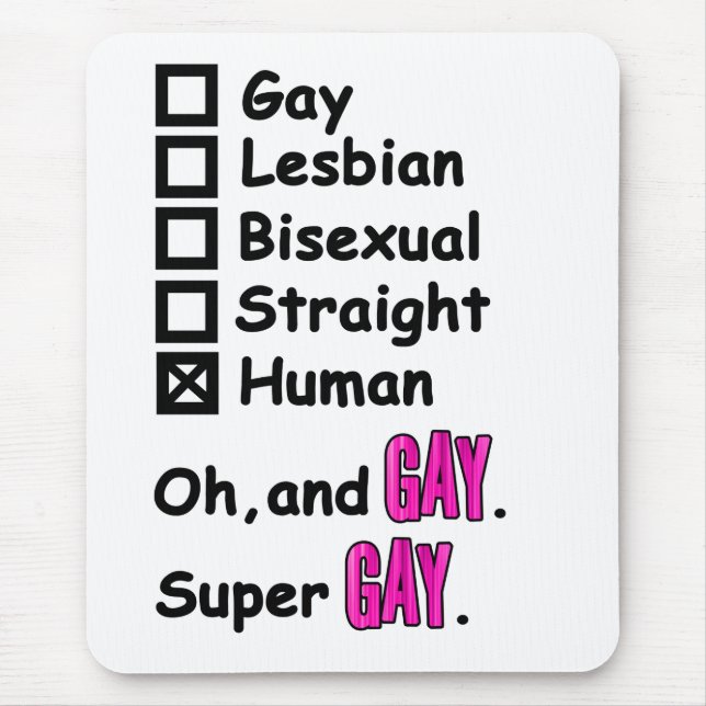 Tapis De Souris Super Gay (Devant)