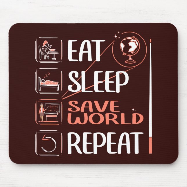 Tapis De Souris Super Géographie Enseignant économise un cadeau de (Devant)