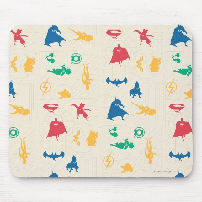 Tapis De Souris Super Pets & Justice League Motif Silhouette (Devant)