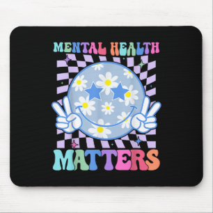 Tapis De Souris Super Santé Mentale S Fleur Autisme Sourire Visage