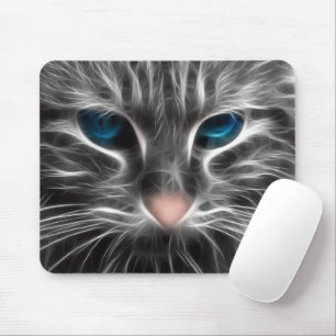 Tapis De Souris Superbe Chat aux Yeux Bleus