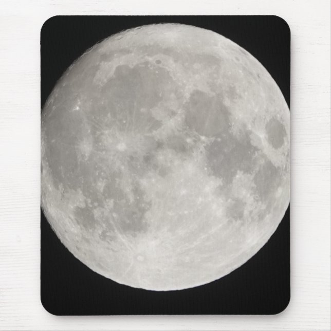Tapis De Souris Superlune dans le ciel noir (Devant)
