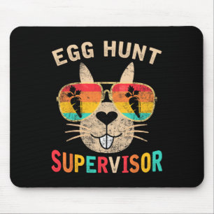 Tapis De Souris Superviseur de chasse aux oeufs Retro Groupe de ch