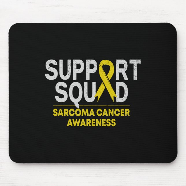 Tapis De Souris Support Squad Sarcoma Cancer Awareness Yellow Ribb (Devant)