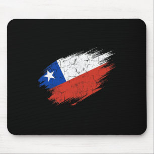 Tapis De Souris Supporteur de football chilien Drapeau en lambeaux