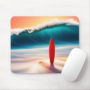 Tapis De Souris Surf Avec Grande Vague