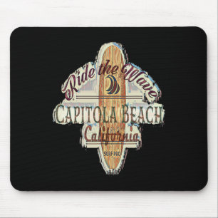 Tapis De Souris Surf, Planche de surf, Longboard en détresse Capit