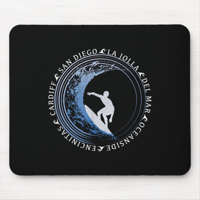 Tapis De Souris Surf San Diego _ San Diego Beach Cadeau _1 (Devant)