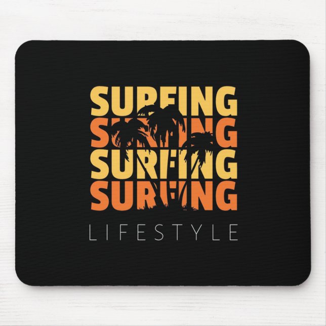 Tapis De Souris Surf Style de vie Surf (Devant)