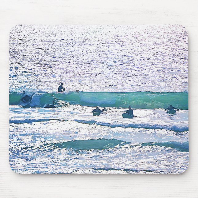 Tapis De Souris Surfers Ocean Water Art Pad (Devant)