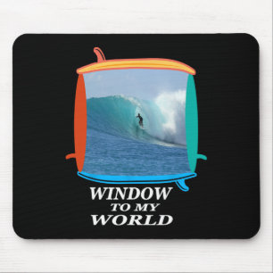 Tapis De Souris Surfeur, Surf, Vagues, Océan, Fenêtre de planches