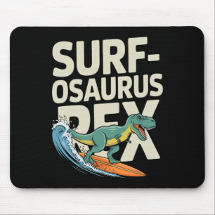 Tapis De Souris Surfosaurus Rex Drôle Dinosaure de Surf 