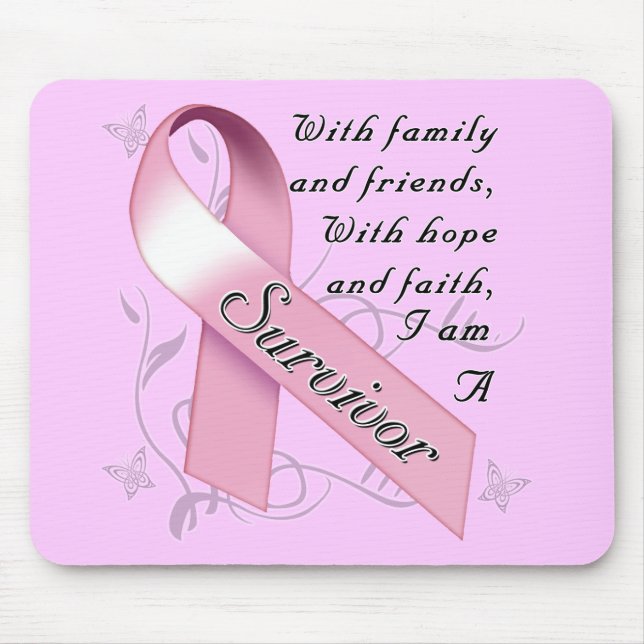 Tapis De Souris Survivant de cancer du sein (Devant)