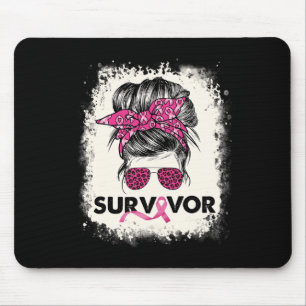 Tapis De Souris Survivant Messy Bun Cerveau Sensibilisation au can
