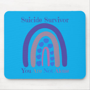 Tapis De Souris Survivant Pas Seul Prévention Amour Arc-en-ciel -