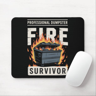 Tapis De Souris Survivant professionnel de l'incendie de la poubel