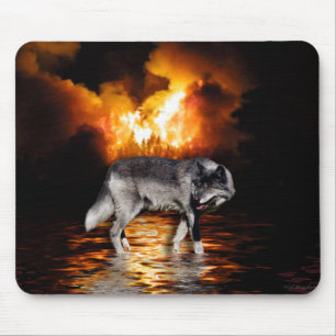 Tapis De Souris "Survivant" Wolf Mousepad
