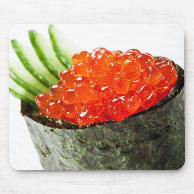 Tapis De Souris Sushi d'Ikura (oeufs de poisson saumonés) Gunkan (Devant)