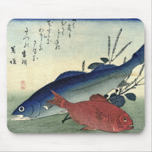 Tapis De Souris Suzuki & Kimmedai - Poisson japonais Hiroshige