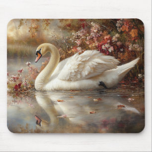 Tapis De Souris Swan Pastel Autumn Foliage Peinture