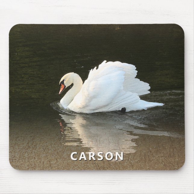 Tapis De Souris Swan with Reflection on Water Mouse Pad (Devant)