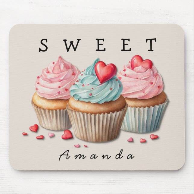 Tapis De Souris SWEET Cupcake Mousepad Personnalisable (Devant)