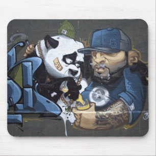 Tapis De Souris Sweet Sad Panda Found A Buddy