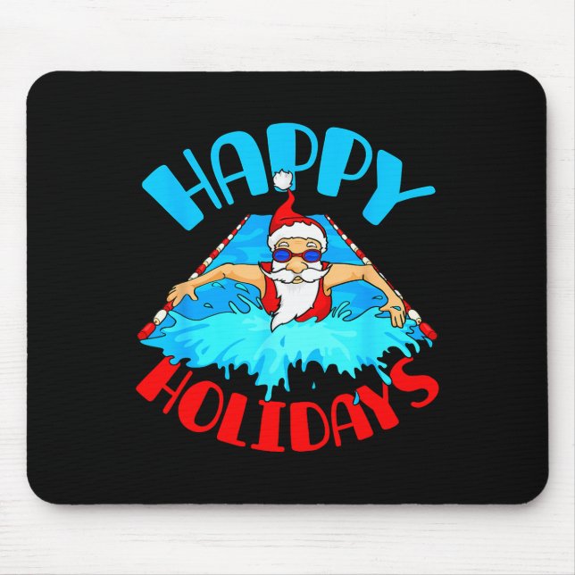 Tapis De Souris Swimming Christmas Santa  (Devant)