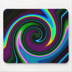 Tapis de souris Swirl Retro Blue