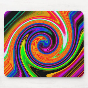 Tapis De Souris Swirl Retro Orange