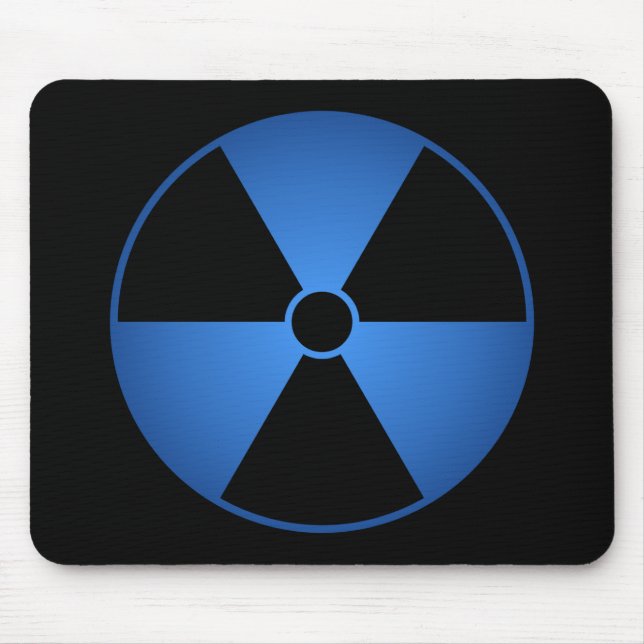 Tapis De Souris Symbole bleu Mousepad de rayonnement (Devant)